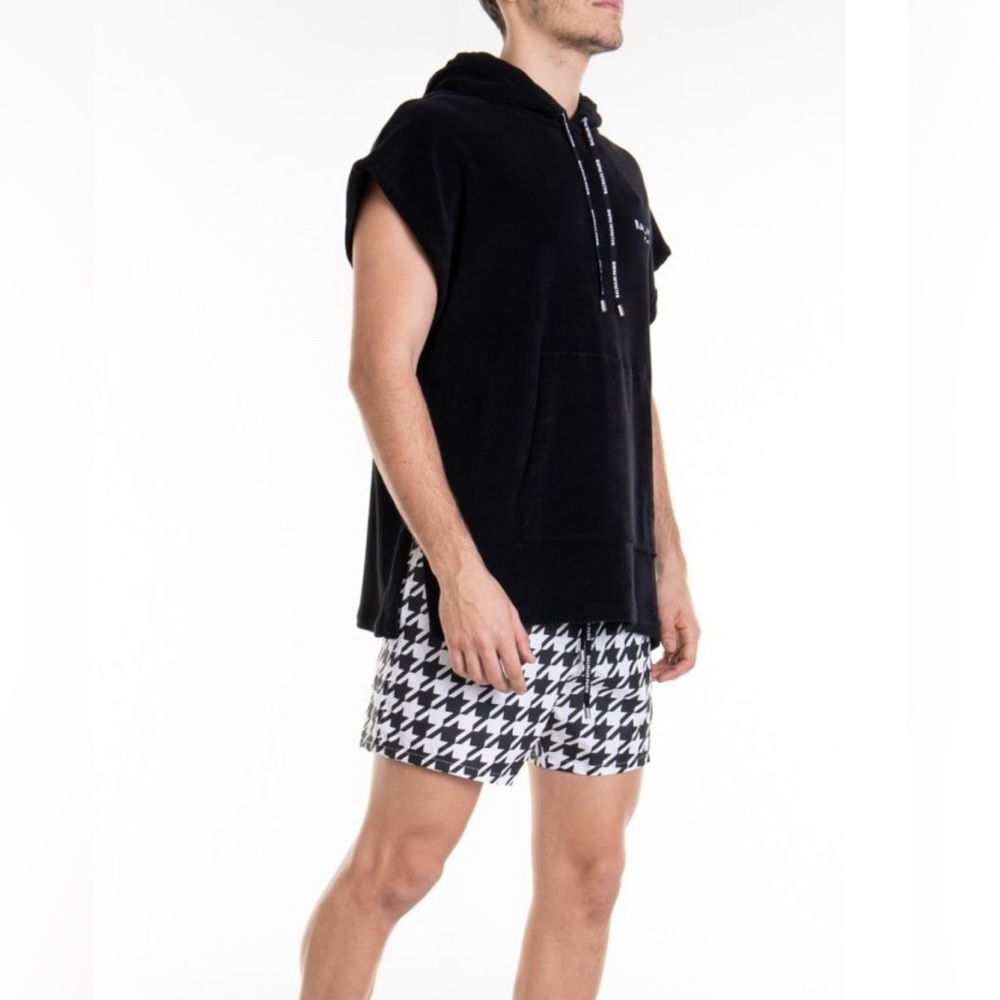 BALMAIN***Black Terry Men’s Sleeveless Hoodie***Medium***$890 - Picture 4 of 8